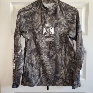 DARC Sport Wolves Large CORE RASH GUARD IN DUSK MOSS DRIFTWOOD FOREST CAMO